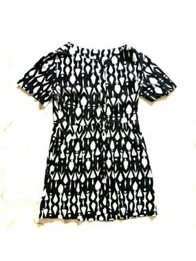 Osklen Designer Mod Geo Print Button Front Dress